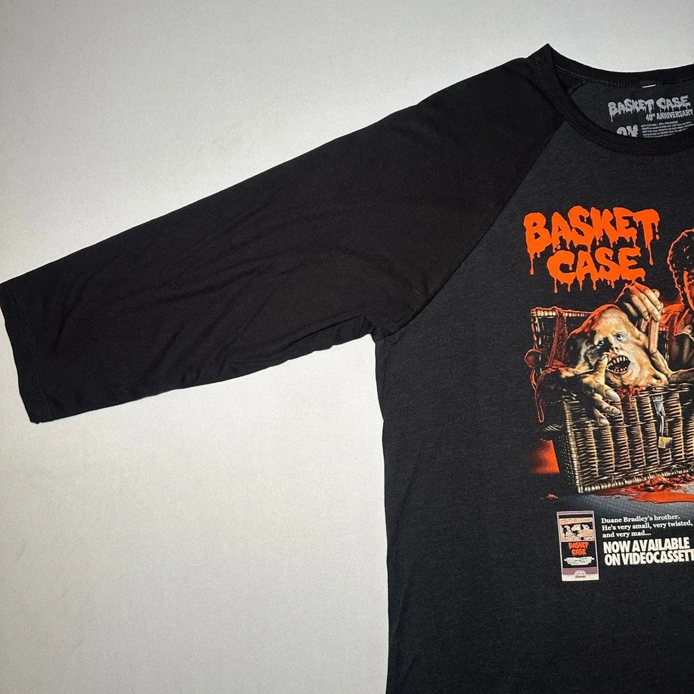 Basket Case 40th Anniversary T Shirt 2XL Fright Rags Baseball Shirt Horror Movie